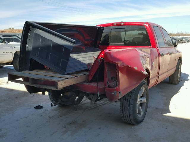 1D7HA18N88S560893 - 2008 DODGE RAM 1500 S RED photo 4