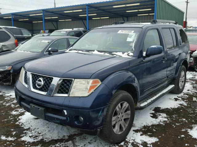 5N1AR18W26C671102 - 2006 NISSAN PATHFINDER BLUE photo 2