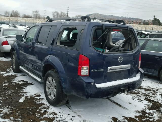 5N1AR18W26C671102 - 2006 NISSAN PATHFINDER BLUE photo 3