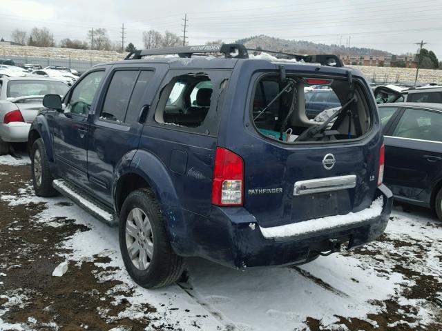 5N1AR18W26C671102 - 2006 NISSAN PATHFINDER BLUE photo 3