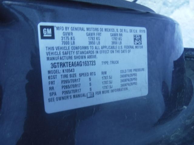 3GTRKTEA6AG163723 - 2010 GMC SIERRA K15 GRAY photo 10