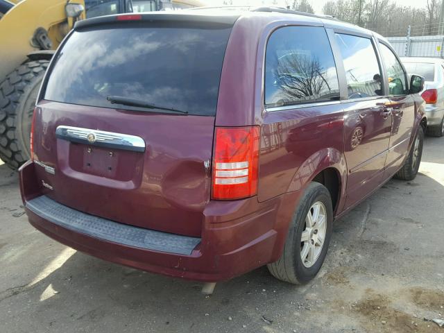 2A8HR54P58R836622 - 2008 CHRYSLER TOWN & COU MAROON photo 4