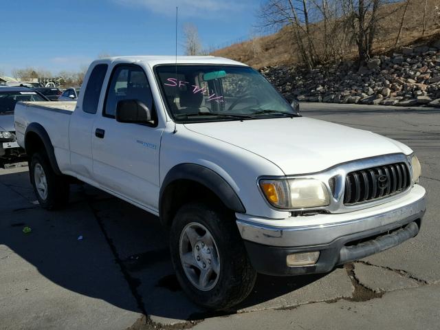 5TEWN72N42Z126636 - 2002 TOYOTA TACOMA XTR WHITE photo 1