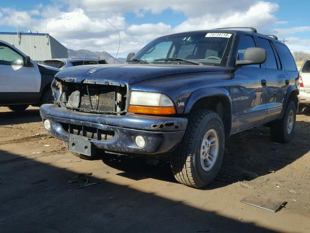 1B4HS28N5YF306786 - 2000 DODGE DURANGO BLUE photo 2