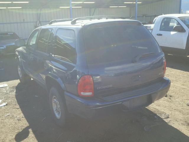 1B4HS28N5YF306786 - 2000 DODGE DURANGO BLUE photo 3