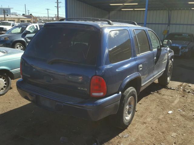 1B4HS28N5YF306786 - 2000 DODGE DURANGO BLUE photo 4