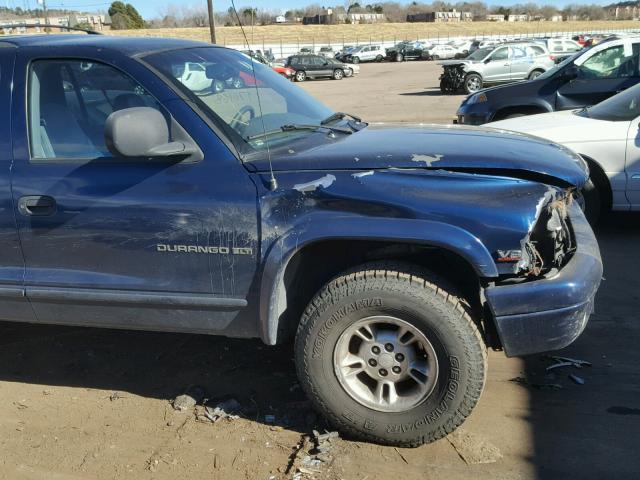 1B4HS28N5YF306786 - 2000 DODGE DURANGO BLUE photo 9