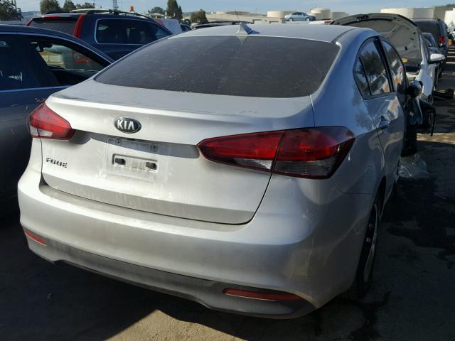 3KPFL4A72HE042791 - 2017 KIA FORTE LX SILVER photo 4