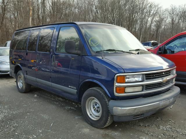 1GNFG15M5Y1193332 - 2000 CHEVROLET EXPRESS G1 BLUE photo 1