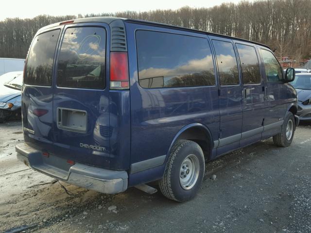 1GNFG15M5Y1193332 - 2000 CHEVROLET EXPRESS G1 BLUE photo 4