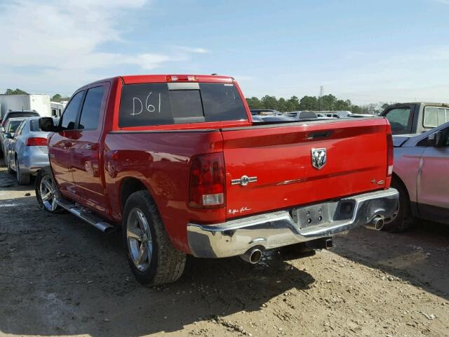 1D7RB1CT0AS185059 - 2010 DODGE RAM 1500 RED photo 3