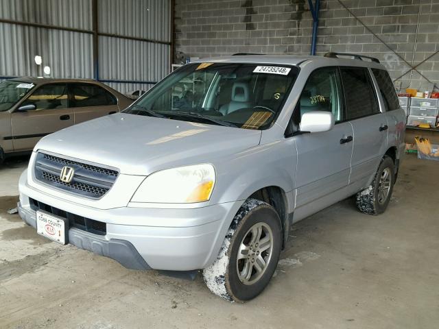 2HKYF18644H581186 - 2004 HONDA PILOT EXL SILVER photo 2