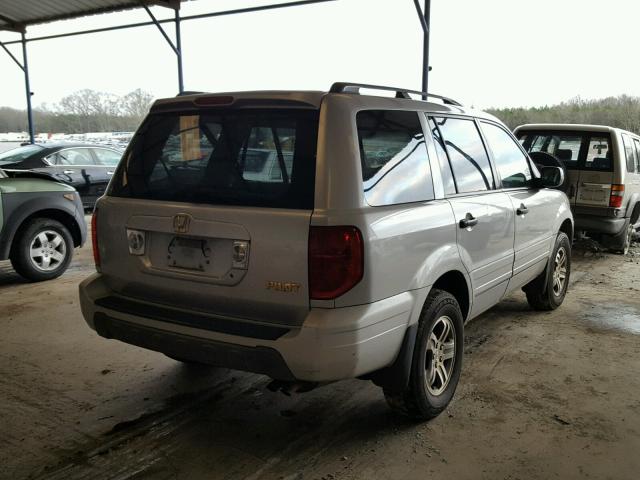 2HKYF18644H581186 - 2004 HONDA PILOT EXL SILVER photo 4