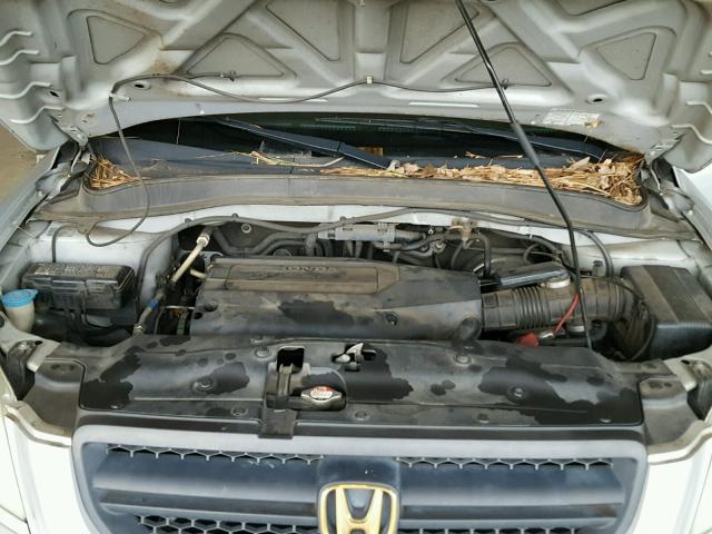 2HKYF18644H581186 - 2004 HONDA PILOT EXL SILVER photo 7