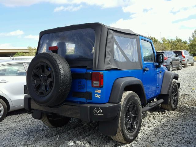 1C4AJWAG2GL104949 - 2016 JEEP WRANGLER S BLUE photo 4