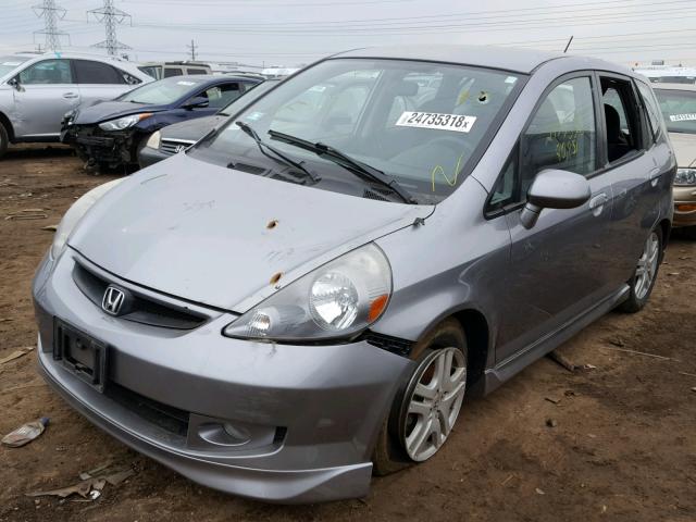 JHMGD38608S024634 - 2008 HONDA FIT GRAY photo 2