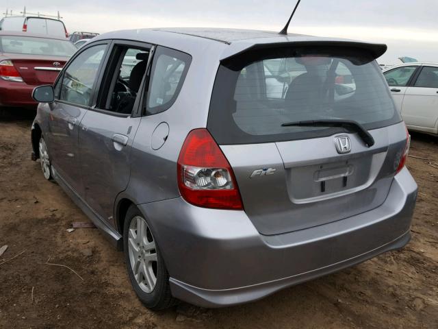 JHMGD38608S024634 - 2008 HONDA FIT GRAY photo 3