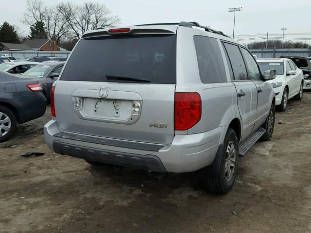 2HKYF18744H557446 - 2004 HONDA PILOT EXL GRAY photo 4