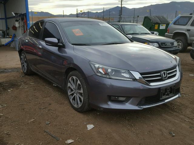 1HGCR2F5XFA121320 - 2015 HONDA ACCORD SPO GRAY photo 1