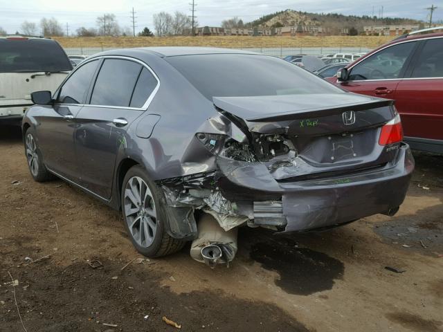 1HGCR2F5XFA121320 - 2015 HONDA ACCORD SPO GRAY photo 3