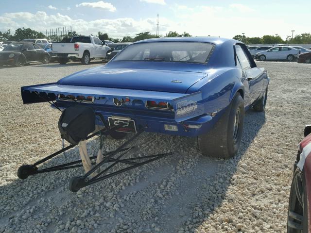 124378N396064 - 1968 CHEVROLET CAMARO BLUE photo 4