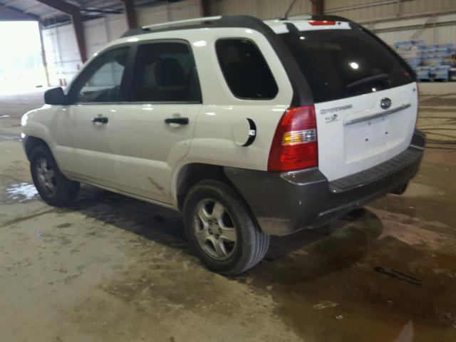 KNDJF724777415359 - 2007 KIA SPORTAGE L WHITE photo 3