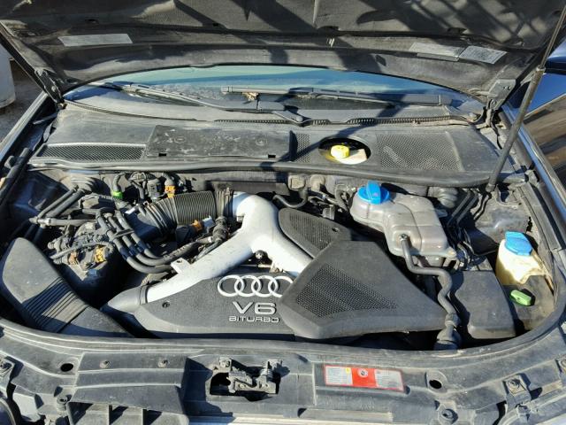 WAULD64B52N110951 - 2002 AUDI A6 2.7T QU BLACK photo 7