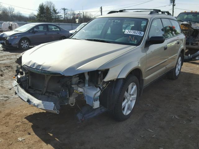 4S4BP61C697339376 - 2009 SUBARU OUTBACK 2. GOLD photo 2