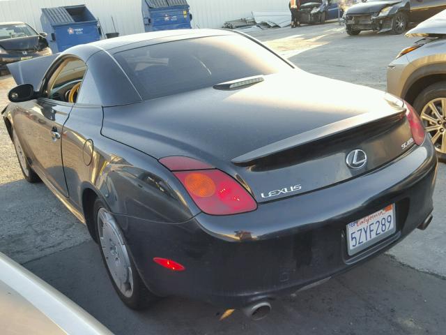 JTHFN48Y820024478 - 2002 LEXUS SC 430 BLACK photo 3