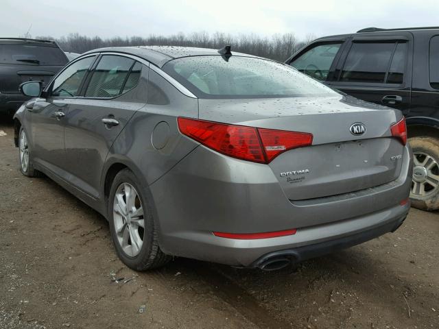 5XXGN4A70DG134241 - 2013 KIA OPTIMA EX GRAY photo 3