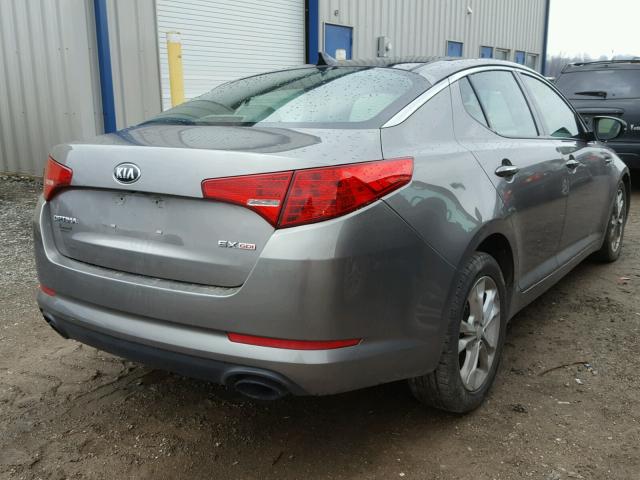 5XXGN4A70DG134241 - 2013 KIA OPTIMA EX GRAY photo 4