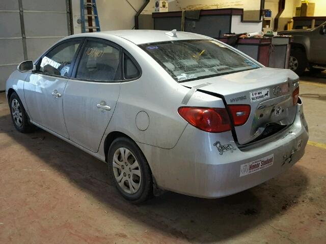 KMHDU4AD4AU942282 - 2010 HYUNDAI ELANTRA BL SILVER photo 3