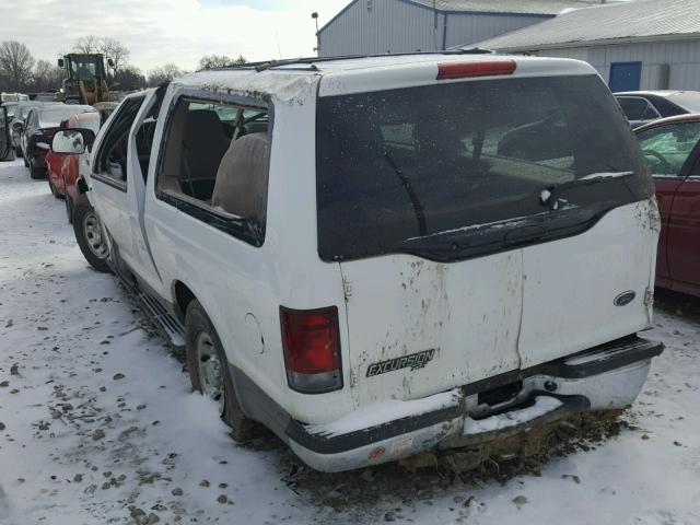 1FMNU40S22EA47678 - 2002 FORD EXCURSION WHITE photo 3