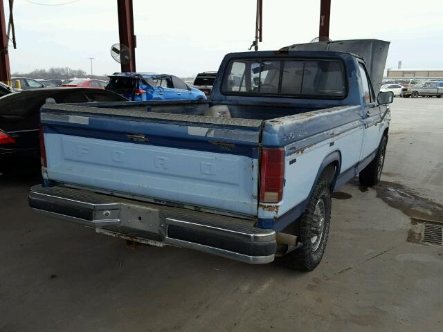 1FTHF25G7FNA10572 - 1985 FORD F250 BLUE photo 4