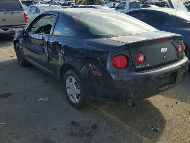 1G1AK15F277200454 - 2007 CHEVROLET COBALT LS BLACK photo 3