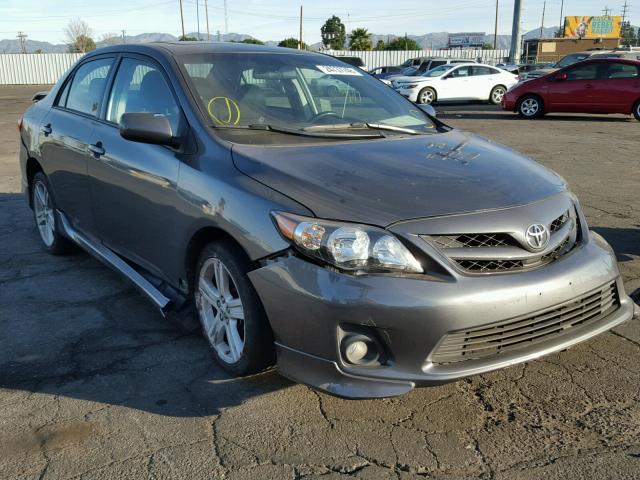 5YFBU4EE3DP137972 - 2013 TOYOTA COROLLA BA GRAY photo 1