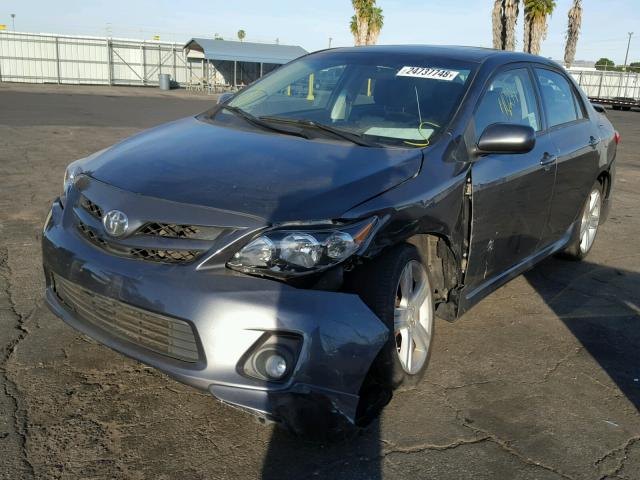 5YFBU4EE3DP137972 - 2013 TOYOTA COROLLA BA GRAY photo 2