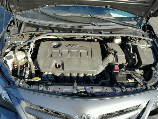 5YFBU4EE3DP137972 - 2013 TOYOTA COROLLA BA GRAY photo 7