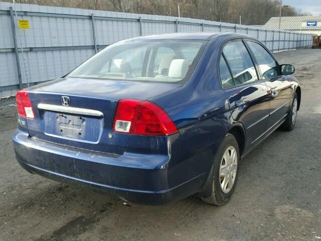 2HGES155X3H597475 - 2003 HONDA CIVIC LX BLUE photo 4