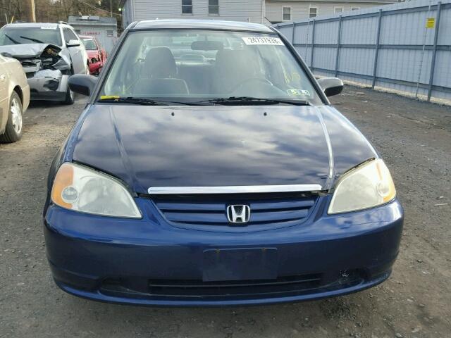 2HGES155X3H597475 - 2003 HONDA CIVIC LX BLUE photo 9