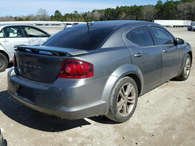 1C3CDZAG5DN572292 - 2013 DODGE AVENGER SE GRAY photo 4