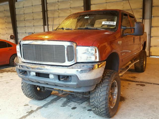 1FTSW31P33EB52821 - 2003 FORD F350 SRW S RED photo 2