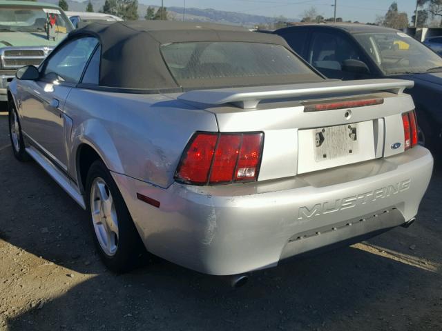 1FAFP44421F187126 - 2001 FORD MUSTANG SILVER photo 3