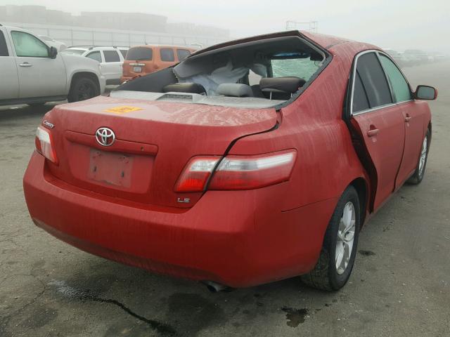 4T1BE46K99U269657 - 2009 TOYOTA CAMRY BASE RED photo 4