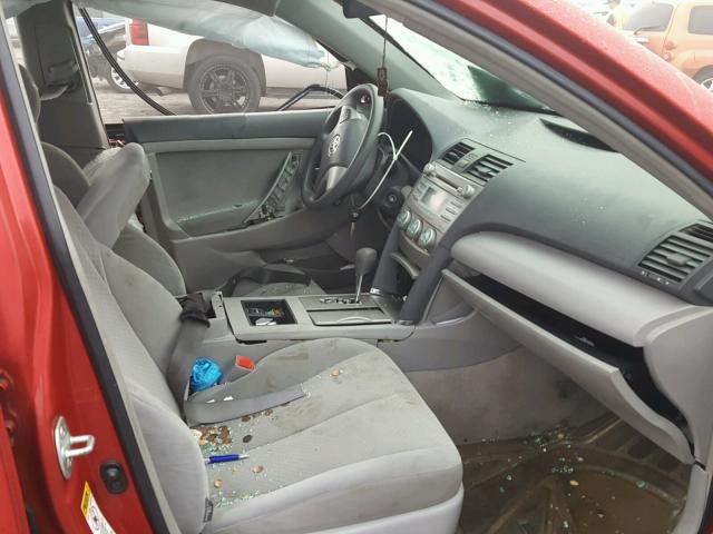 4T1BE46K99U269657 - 2009 TOYOTA CAMRY BASE RED photo 5