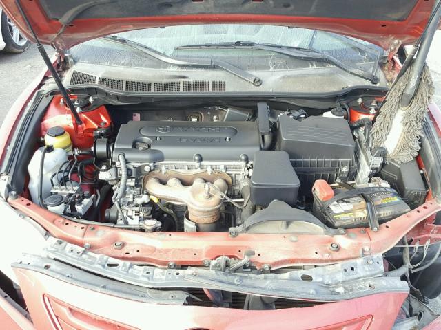 4T1BE46K99U269657 - 2009 TOYOTA CAMRY BASE RED photo 7