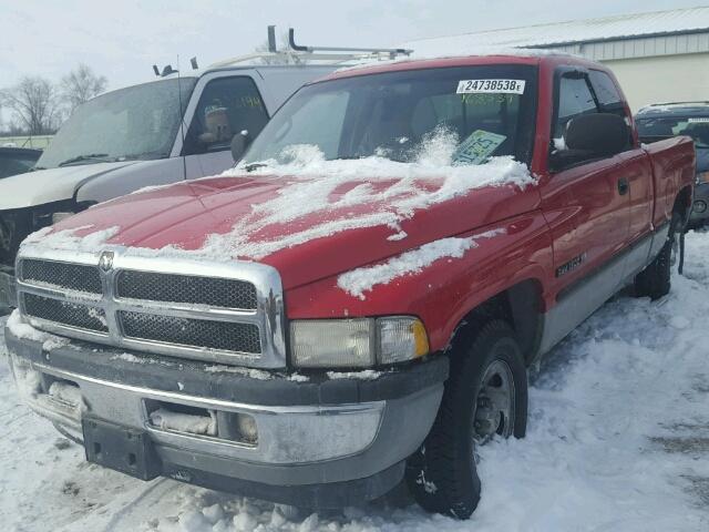 1B7HC13Z0WJ167696 - 1998 DODGE RAM 1500 RED photo 2