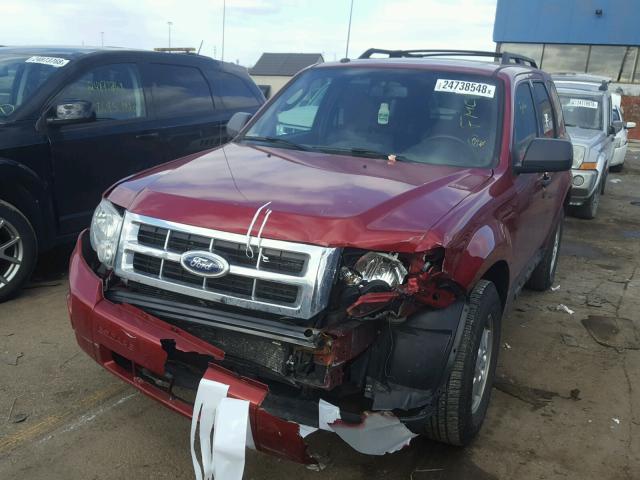 1FMCU0D7XCKB11099 - 2012 FORD ESCAPE XLT RED photo 2