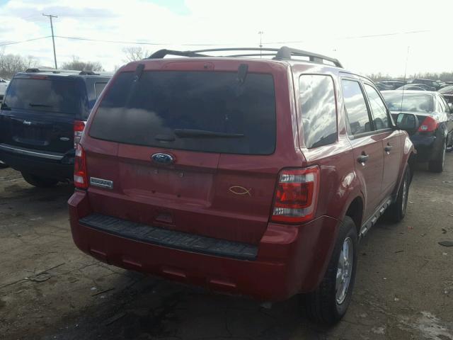 1FMCU0D7XCKB11099 - 2012 FORD ESCAPE XLT RED photo 4