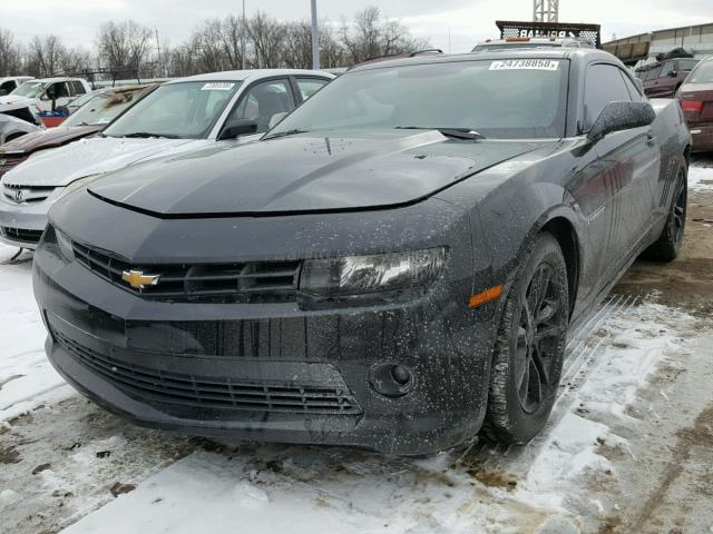 2G1FB1E35E9202688 - 2014 CHEVROLET CAMARO LT BLACK photo 2